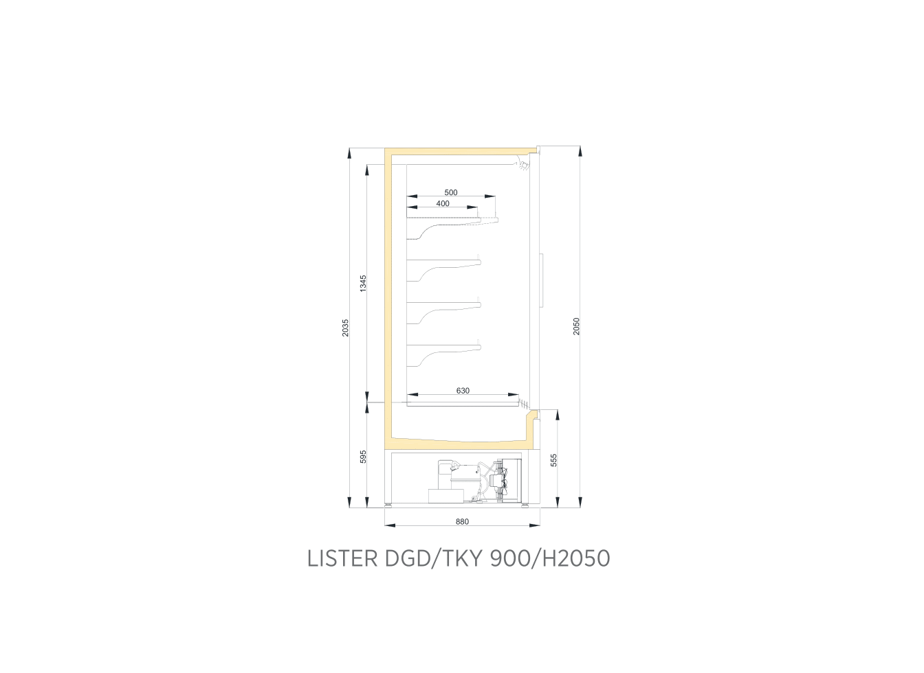 LISTER DGD TKY 900/H2050