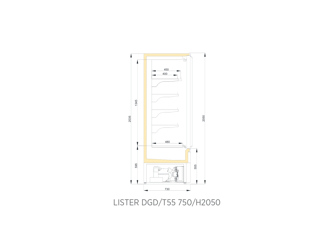 LISTER DGD T55 750/H2050